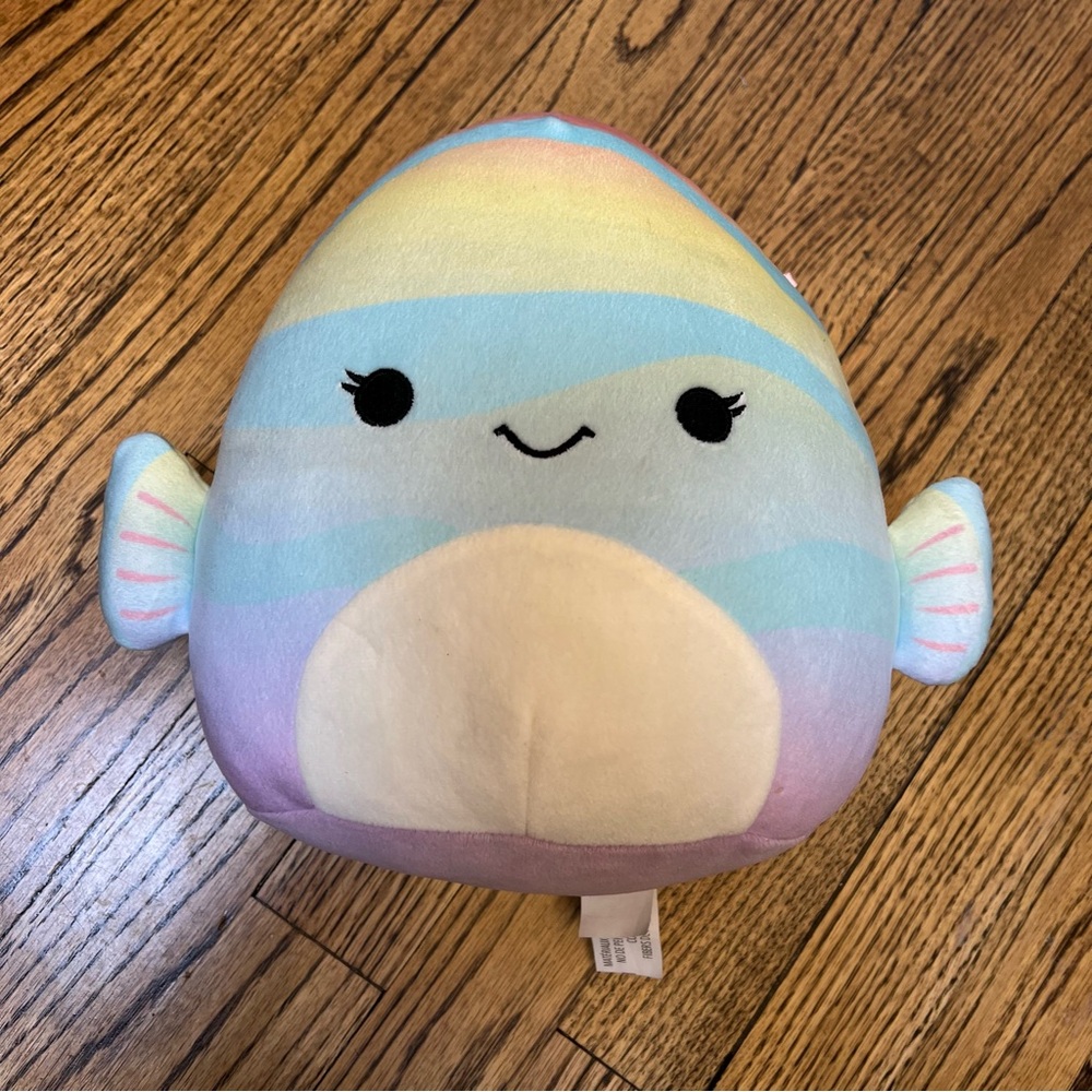 Squishmallow Rainbow Fish Stripy Sealife Squad 8" Plush Soft Toy Stuffed Animal